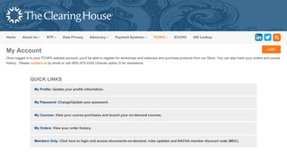 My Account | The Clearing House