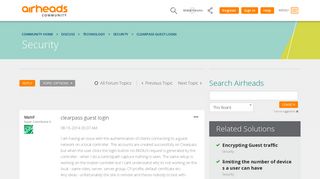 clearpass guest login - Airheads Community - Aruba Networks