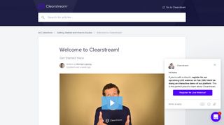 Welcome to Clearstream! | Support