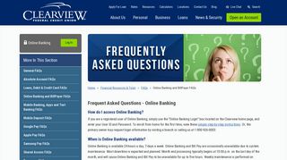 Online Banking and BillPayer FAQs - Clearview Federal Credit Union