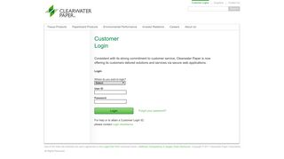 Customer Logins | Clearwater Paper