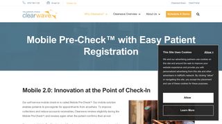 Mobile Pre-Check™ with Easy Patient Registration - Clearwave