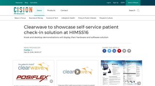 Clearwave to showcase self-service patient check-in solution at ...