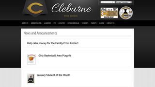 News & Announcements - Cleburne High School