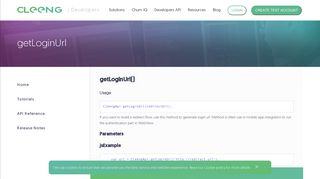 getLoginUrl | Cleeng Developers Portal