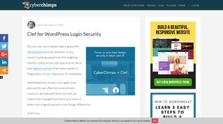 Clef for WordPress Login Security - CyberChimps