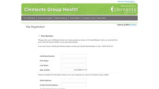 Clements Group Health >> Sign In