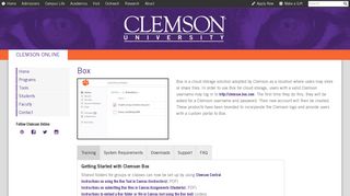 Box | Clemson University, South Carolina