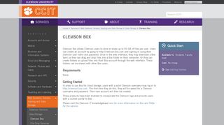 Clemson Box | CCIT Web Site