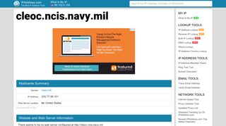 cleoc.ncis.navy.mil - Navy Ncis Cleoc | IPAddress.com
