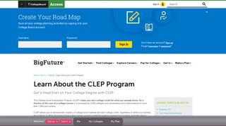 Learn About the College-Level Examination Program (CLEP ...