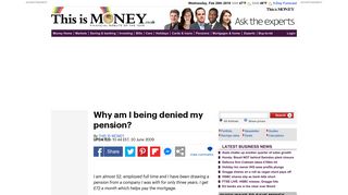 Why am I being denied my Clerical Medical pension? | This is Money