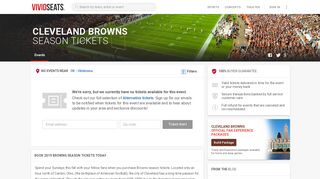 Browns Season Tickets - 2019 Cleveland Browns ... - Vivid Seats