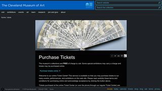 Purchase Tickets | Cleveland Museum of Art