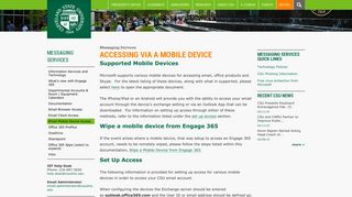 Email Mobile Device Access - Cleveland State University
