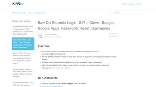 How Do Students Login 101? :: Clever, Badges, Google Apps ...