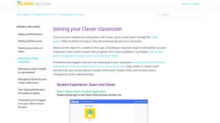Joining your Clever classroom – Zearn Support