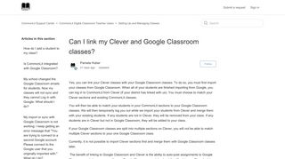 Can I link my Clever and Google Classroom classes? – CommonLit ...