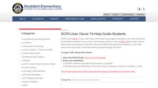 DCPS Uses Clever To Help Guide Students - Stoddert Elementary