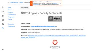 DCPS Logins - Faculty & Students: Edtechenergy - Canvas - Instructure