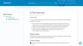 Sphero Support and Knowledge Base - In The Classroom