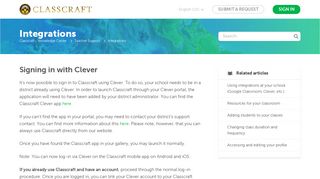 Signing in with Clever – Classcraft - Knowledge Center
