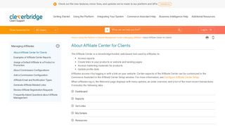 About Affiliate Center for Clients | cleverbridge