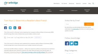 Turn Your E-Store Into a Reseller's Best Friend - cleverbridge