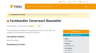 Formhandler Cleverreach Newsletter (formhandler_cleverreach)