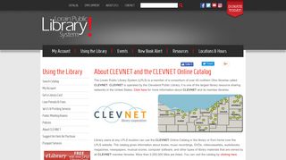 About CLEVNET - Lorain Public Library