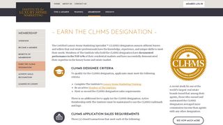 Earn the CLHMS Designation - Institute for Luxury Home Marketing