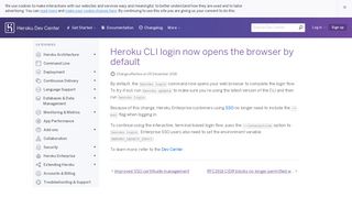 Heroku CLI login now opens the browser by default | Heroku Dev Center
