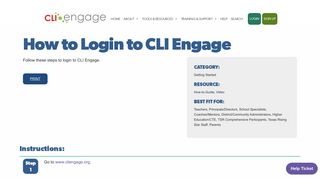 How to Login to CLI Engage – CLI Engage Public