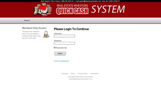 Membership Login | REI Quick Cash System