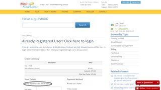 - Already Registered User? Click here to login - Mail Marketer