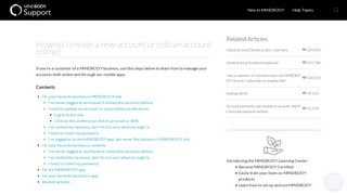 How do I create a new account or edit an account online?