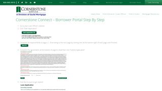 Cornerstone Connect - Borrower Portal Step By Step - Cornerstone ...