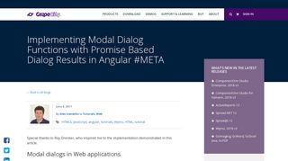 Implementing Modal Dialog Functions with Promise Based Dialog ...