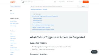 ClickUp - Integration Help & Support | Zapier