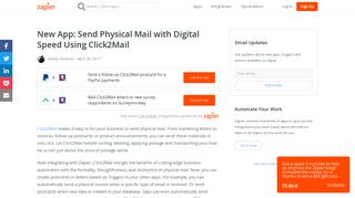 New App: Send Physical Mail with Digital Speed Using Click2Mail ...