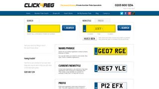 Private Plate Search | Find That Perfect Plate at Click4Reg.co.uk