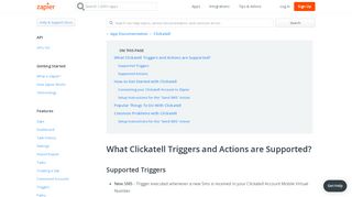 Clickatell - Integration Help & Support | Zapier