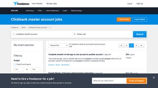 Clickbank master account Jobs, Employment | Freelancer