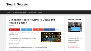 ClickBank Pirate Review: Is ClickBank Pirate a Scam? | Stealth Secrets