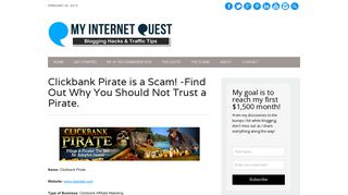 Clickbank Pirate is a Scam! -Find Out Why You Should Not Trust a ...