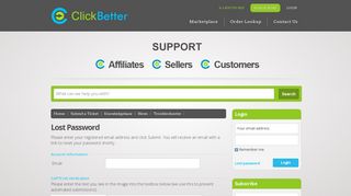 Lost password - ClickBetter.com