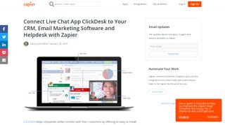 Connect Live Chat App ClickDesk to Your CRM, Email Marketing ...
