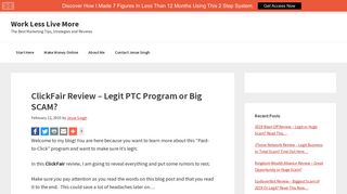 ClickFair Review - Legit PTC Program or Big SCAM?
