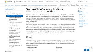 Securing ClickOnce Applications - Visual Studio | Microsoft Docs
