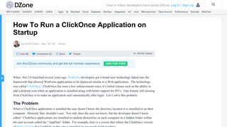 How To Run a ClickOnce Application on Startup - DZone